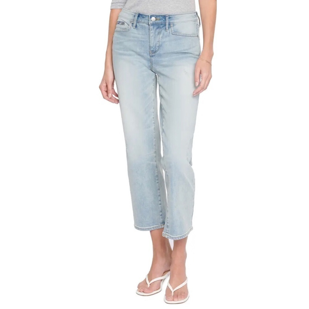 NWT NYDJ Piper Relaxed Crop Straight Leg Jeans in Radiance size 4 - Picture 2 of 16
